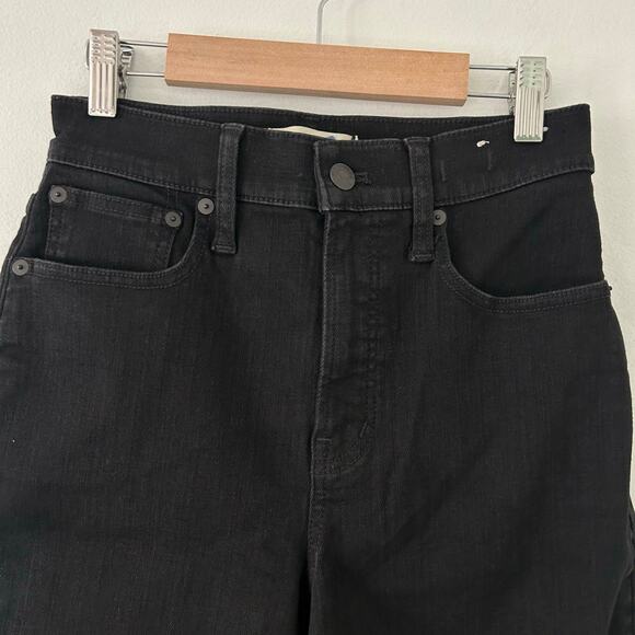 Madewell Women's The Perfect Vintage Wide Leg Black Denim Jeans 25 New - Picture 3 of 8